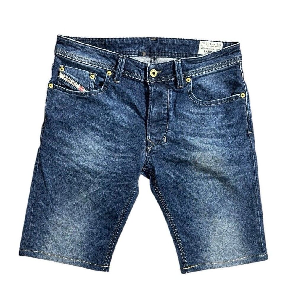 Diesel Larkee Blue Denim Regular Straight 0853R Customized Shorts W31 Unisex